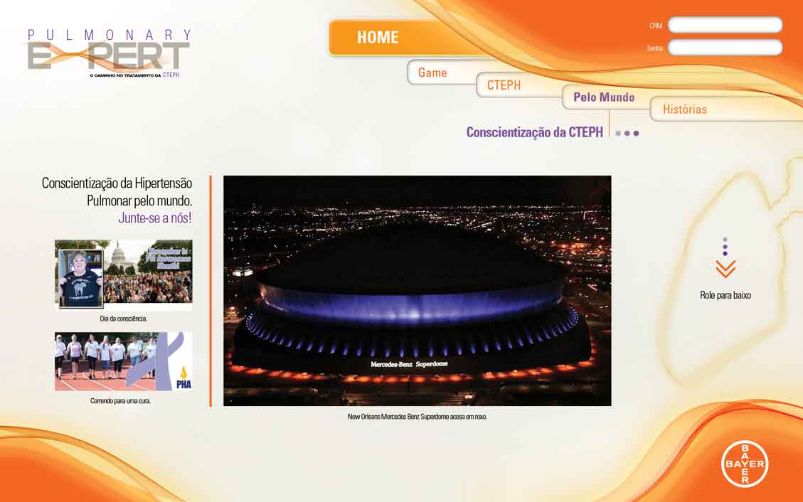 Especializada sites para congressos e eventos.